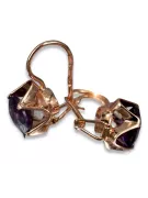 Vintage silver rose gold plated 925 Alexandrite Ruby Emerald Sapphire Aquamarine Zircon ... earrings vec142rp
