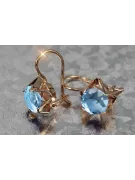 Vintage silver rose gold plated 925 Alexandrite Ruby Emerald Sapphire Aquamarine Zircon ... earrings vec142rp