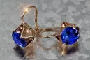 Vintage silver rose gold plated 925 Alexandrite Ruby Emerald Sapphire Aquamarine Zircon ... earrings vec142rp