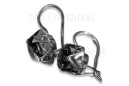 Vintage silver rose gold plated 925 Alexandrite Ruby Emerald Sapphire Aquamarine Zircon ... earrings vec142rp