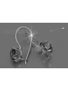 Vintage silver rose gold plated 925 Alexandrite Ruby Emerald Sapphire Aquamarine Zircon ... earrings vec142rp
