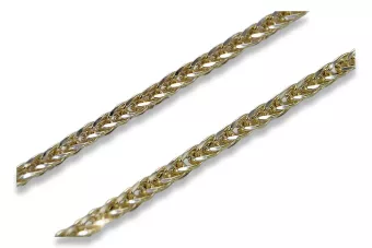 Yellow 585 14k gold Spiga solid bracelet cb035yw
