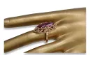 Руска съветска роза 14k 585 злато Александрит Рубин Смарагд Сапфир Циркон пръстен vrc005