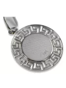 Medalik z białego złota 14k 585 ikona zawieszka Bozia pm007w