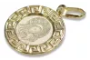 Złoty medalik 14k 585 ikona żółte złoto zawieszka Bozia pm007y