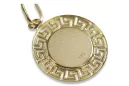 Amarillo italiano14k oro Mary medallion icon colgante pm007y