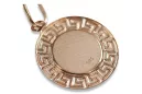 Rose russe 14k 585 médaille d’or Mary icône pendentif pm007r