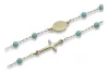 Italian 14k gold rosary turquoise Dolce Gabbana chain rc007y