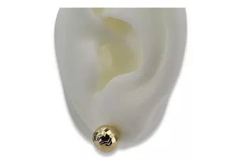 Златни обеци ★ russiangold.com ★ Златна проба 585 333 Ниска цена!