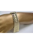 Italian yellow 14k gold man's watch bracelet mbw006yo