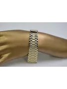 Italian yellow 14k gold man's watch bracelet mbw006yo