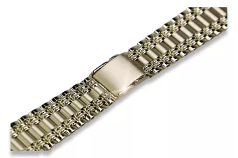 Pulsera de reloj de hombre de oro amarillo italiano de 14k mbw006yo