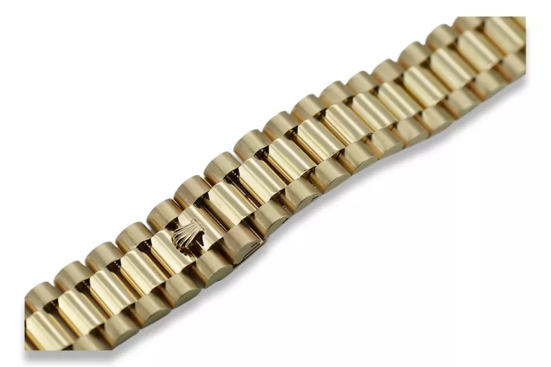 Yellow 14k gold man's Rolex style watch bracelet mbw015y