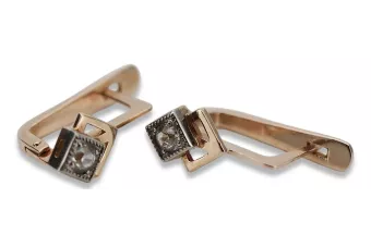 Ruso soviético rosa rosa 14k 585 pendientes de oro vec163 alejandrita rubí esmeralda zafiro ...