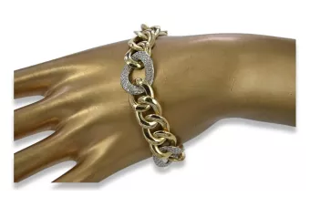 Жовтий золотий 14k сучасний браслет cb121yw