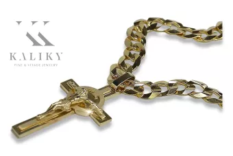 Χρυσός σταυρός με αλυσίδα 14k 585 ctc096y&cc099y