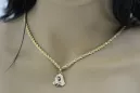 Mother of God virgin Mary 14k gold pendant & Corda chain pm004yS&cc019y