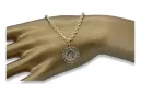 Mother of God virgin Mary 14k gold pendant & Corda chain pm007y&cc019y