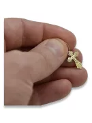 Złoty krzyżyk Prawosławny 14k 585 zawieszka Jezus oc004y