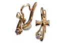 Vintage kolczyki z 14k 585 różowego złota vec102 aleksandryt rubin szmaragd szafir ...