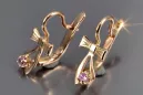 Russische Sowjetische Rose Pink 14k 585 Gold Ohrringe vec102 Alexandrit Rubin Smaragd Saphir ...