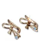 Russische Sowjetische Rose Pink 14k 585 Gold Ohrringe vec102 Alexandrit Rubin Smaragd Saphir ...
