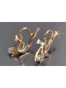 Russische Sowjetische Rose Pink 14k 585 Gold Ohrringe vec102 Alexandrit Rubin Smaragd Saphir ...