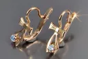 Russische Sowjetische Rose Pink 14k 585 Gold Ohrringe vec102 Alexandrit Rubin Smaragd Saphir ...