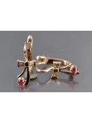 Russische Sowjetische Rose Pink 14k 585 Gold Ohrringe vec102 Alexandrit Rubin Smaragd Saphir ...