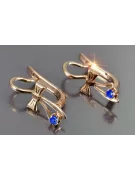 Ruso soviético rosa rosa 14k 585 pendientes de oro vec102 alejandrita rubí esmeralda zafiro ...