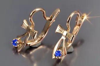 Руски съветски розово розово 14k 585 златни обеци vec102 александрит рубин изумрудено сапфир ...