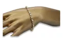 Yellow 14k gold Corda Rope diamond cut bracelet cb038y