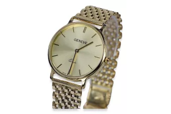 Χρυσό ρολόι άνδρα 14k 585 Geneve mw004y&mbw005y