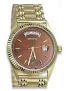 Gold men's watch Geneve ★ zlotychlopak.pl ★ Gold purity 585 333 Low Price!