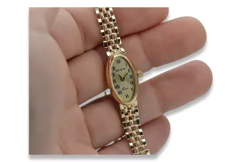 Puikus 14k aukso moteriškasis laikrodis Geneva lw095y