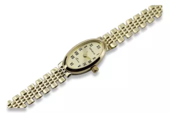 Жълта 14k златна дама Geneve часовник подарък lw096y