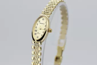 Goldene Damenuhr ★ zlotychlopak.pl ★ Gold Reinheit 585 333 Niedriger Preis!