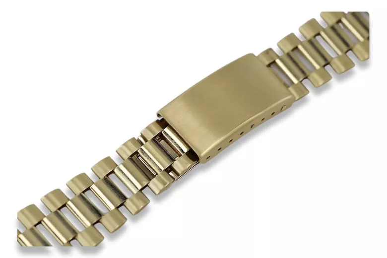 Жълта 14k златна мъжка гривна за часовници в стил Rolex mbw016y