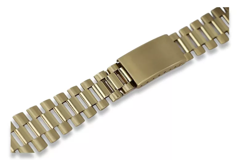 Yellow 14k gold man's Rolex style watch bracelet mbw016y