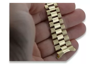 Жълта 14k златна мъжка гривна за часовници в стил Rolex mbw016y