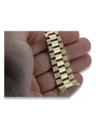 Pulsera de reloj estilo Rolex de hombre de oro amarillo de 14k mbw016y