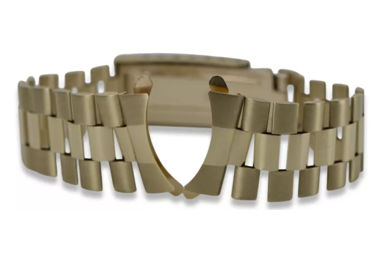 Bracelet de montre de style Rolex en or jaune 14 carats pour homme mbw016y