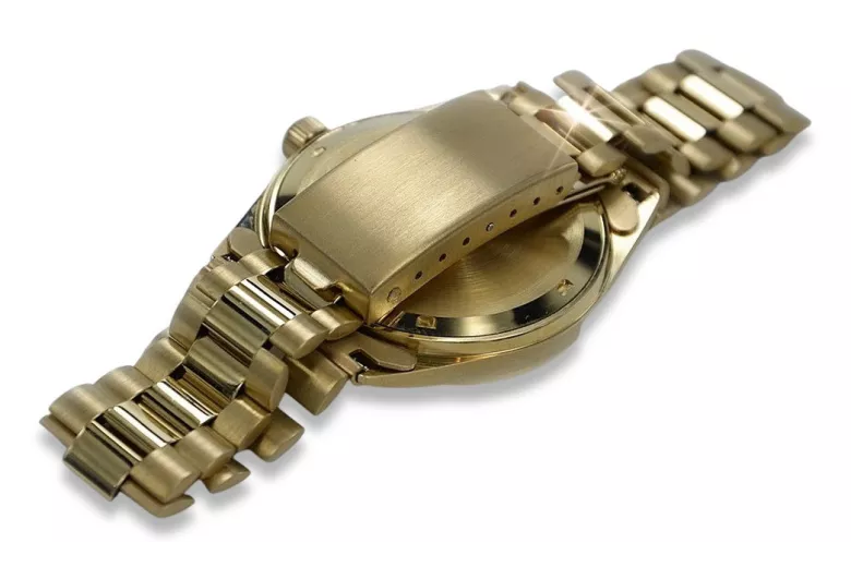 Reloj de oro para hombre Geneve ★ zlotychlopak.pl ★ Pureza de oro 585 333 Precio bajo!