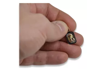 Colgante de oro amarillo Mary medallion icon pm012y