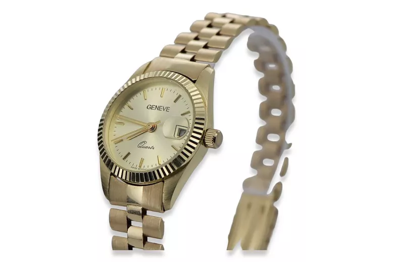 Reloj de oro para hombre Geneve ★ zlotychlopak.pl ★ Pureza de oro 585 333 Precio bajo!