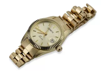 Goldene Herrenuhr Geneve ★ zlotychlopak.pl ★ Gold Reinheit 585 333 Niedriger Preis!