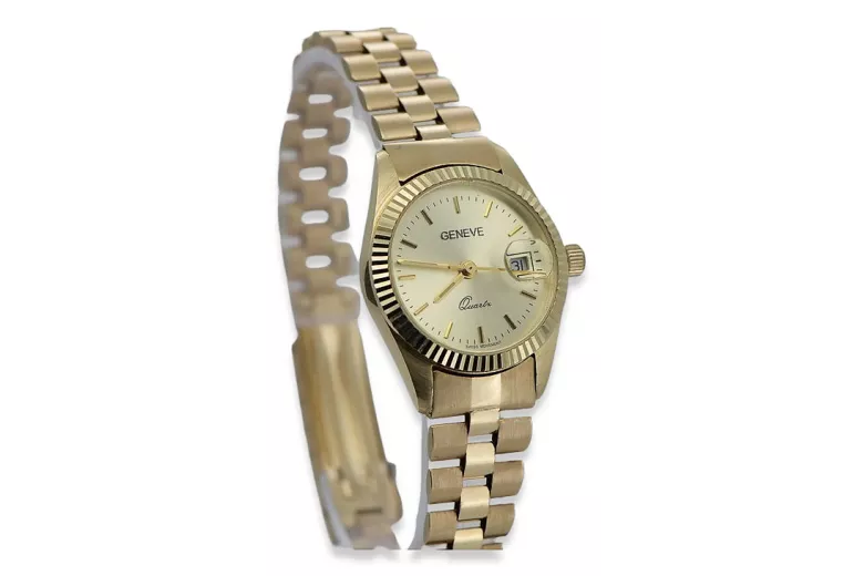 Reloj de oro para hombre Geneve ★ zlotychlopak.pl ★ Pureza de oro 585 333 Precio bajo!