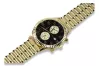 Złoty zegarek z bransoletą męski 14k włoski Geneve mw007ydb&mbw007y