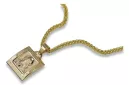 Gold Mary Medaillon Ikone Anhänger mit Kette ★ zlotychlopak.pl ★ Gold 585 333 niedriger Preis