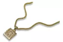 Colgante de icono de medallón de oro Mary con cadena ★ zlotychlopak.pl ★ oro 585 333 precio bajo